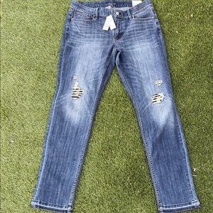 Classic Blue Distressed Women's Jeans